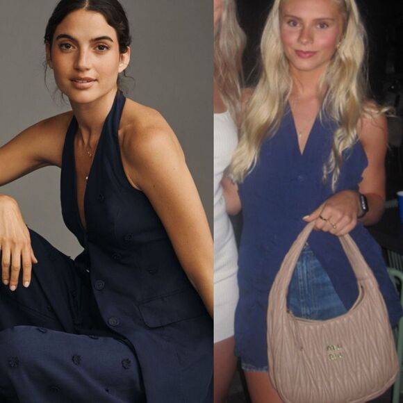 Anthropologie Maeve Linen Blend Halter Vest | M petite | new NWT - Picture 5 of 16